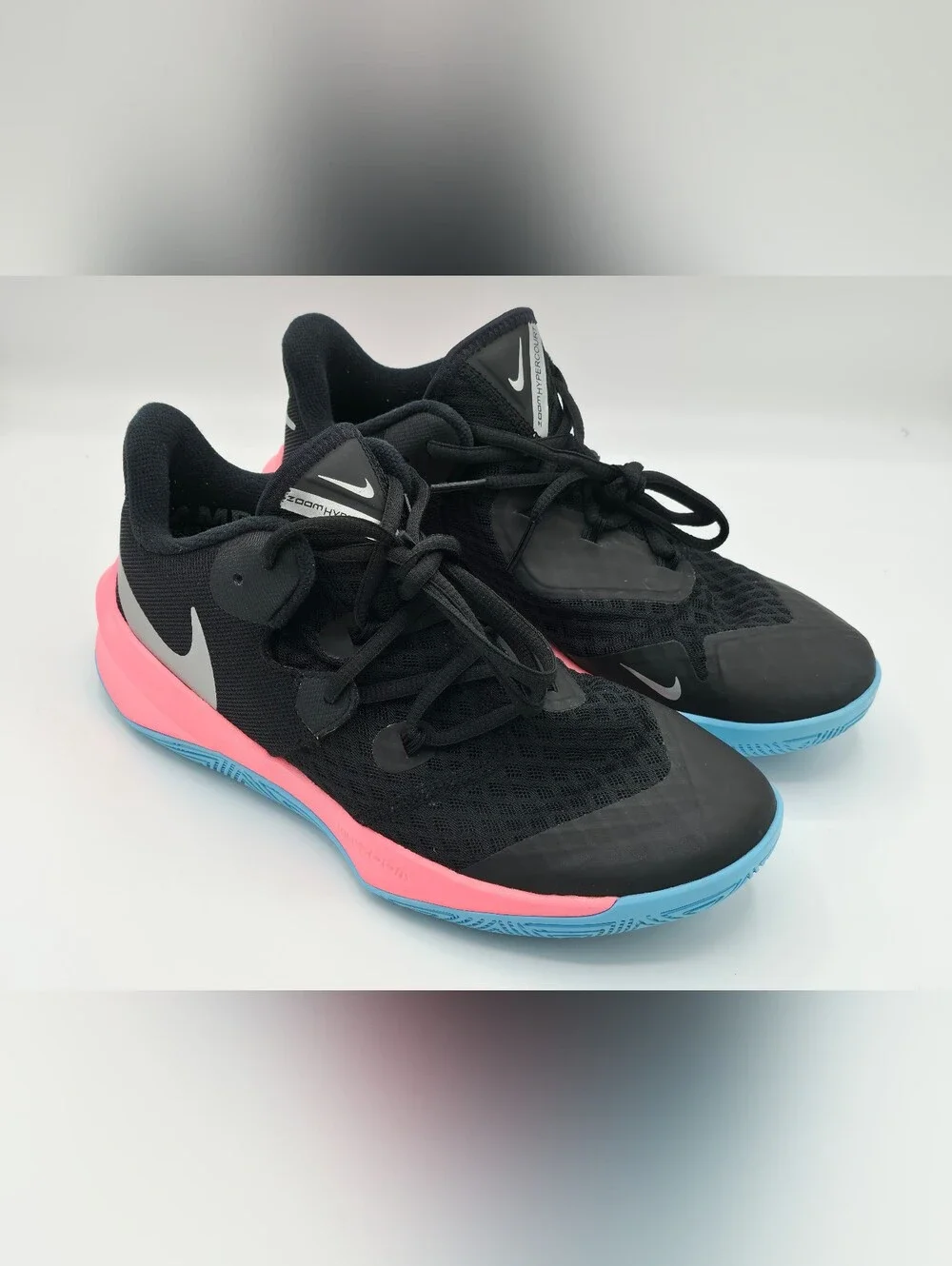 Women's Nike Zoom Hypercourt Black Pink Blue Sneakers